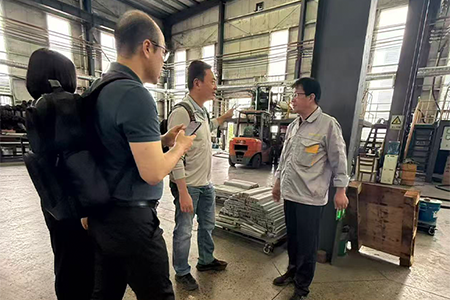 Customer visits factory